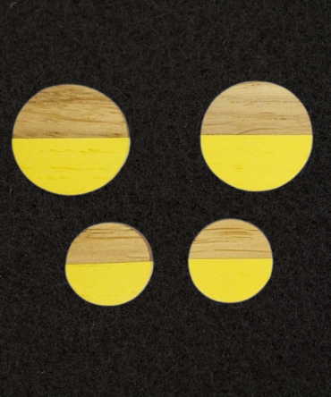 breNsig DESIGN ema-tütre kõrvarõngaste komplekt - ring - kollane